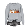 thumbnail image 2 of wdsxpo Sweatshirt for Women Thanksgiving Graphic Sweatshirt Trendy Print Overszied Long Sleeve Crewneck Sweatshirt Thankful Gift, 2 of 4