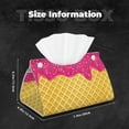 thumbnail image 5 of Sikiie Red Ice Cream Leather Tissue Box Cover Rectangle, Long Tissue Box Cover, Tissue Box Holder, Tissue Holder for Bathroom, 5 of 7