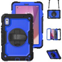 XYX for Lenovo Tab M9 9.0 inch 2023 TB-310XU/TB-310FU, 360 Rotating Shockproof Cover with Stand, Screen Protector, Shoulder Strap, Dark Blue PC