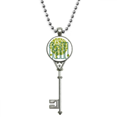 thumbnail image 1 of Autumn Deciduous Loving Trees Pendant Vintage Necklace Silver Key Jewelry, 1 of 3