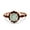 Rose Gold Silver, variant on Art Deco Flower Natural Green Amethyst Prasiolite Ring 925 Sterling Silver Size 9