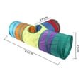 thumbnail image 2 of 3 Way Foldable Rabbit Tunnel Dwarf Rabbit Hideout Small Animal Activity Tunnel Toys for Rabbit Ferret Guinea Pig with Ball 80X25cm,, 2 of 5
