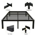 "Yookare 18"" Queen Size Foldable and Strong Steel Slat 4000lbs Heavy