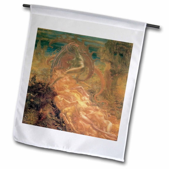 Satans Treasures by Jean Delville 12 x 18 inch Garden Flag fl-127248-1