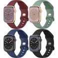 thumbnail image 1 of 4 bandas de silicona líquida compatibles con Apple Watch Band 49/46/ 41/ 45/ 38/ 42/ 40/ 44mm Mujeres Hombres, correas de repuesto suaves compatibles con iWatch Ultra 2Series 10 9 8 7 SE 6 5 4 3 2 1, 1 of 13