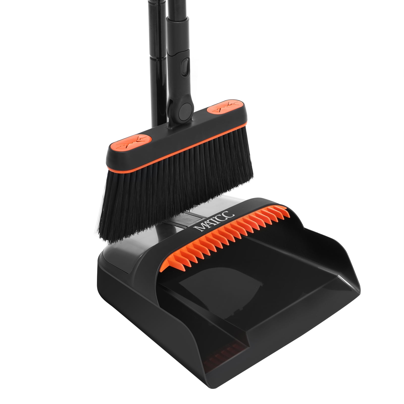 Black Long Handled Brush & Dustpan Set Floor Sweeping Cleaning Broom Set New