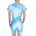 thumbnail image 4 of Idoravan Women Sets Clothing Clearance Fashion Women Summer Lady Split 2 Piece Sports Suit Set Casual Tie-Dyed Suit, 4 of 5