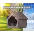 thumbnail image 5 of YOSADIER Dog House Indoor Outdoor Durable Resin Material Houses for Dogs Outside Weatherproof Cozy Small Dog Houses Pet Shelter for Patio, Porch, Living Room-Brown, 5 of 7