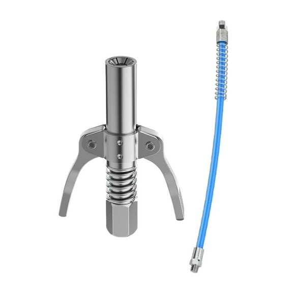 koolsoo Coupler with Hose Quick Release Pressure Greasing Lock Clamp Type with 1M hose