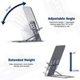thumbnail image 4 of Soporte ajustable para teléfono móvil, soporte para teléfono de escritorio de aluminio, soporte plegable para tableta, compatible con iPad, iPhone 12/SE/11/XS XR Max/8/7 Plus, Samsung Galaxy, todos lo Namotu MZQ-0820-2, 4 of 7