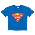 thumbnail image 2 of DC Comics Justice League Superman French Terry T-Shirt and Shorts Outfit Set Toddler to Big Kid, 2 of 5