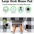 thumbnail image 2 of Office Desk Mat Black and White Buffalo Plaid Extra Large Mouse Pad (35.4" x 15.7") with NonSlip Rubber Base for Gaming & Office Use, Full Desk Coverage, Perfect for Game Enthusiasts, 2 of 6