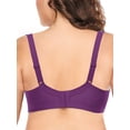 thumbnail image 4 of Deyllo Women's Wireless Bra Non Padded Plus Size Full Coverage Minimizer Bra, Purple 44D, 4 of 6
