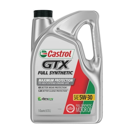 Castrol GTX 5W-30 Full Synthetic Motor Oil  5 Quarts