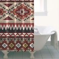 thumbnail image 4 of Pink Boho Tribal Diamonds and Triangles Pattern Shower Curtain 36"x72" ,Bathroom Decorative Shower Curtains Set with 12 Hooks,Modern Waterproof Washable Shower Curtain, 4 of 6