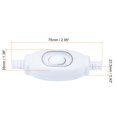 thumbnail image 3 of Uxcell 6mm Inline Cord Switch Waterproof Appliance Switch AC 250V 3A ON/Off Rocker Switch IP65, White, 3 of 6