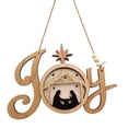 thumbnail image 2 of Festive Christmas Tree Decorations Wooden Alphabet Letter Ornaments, 2 of 6