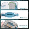 thumbnail image 4 of Small Waterproof Fly Box Double Sided Floating Fly Fishing Case Storage For Nymph Wet Dry Fly Flies Easy Grip Foam, 4 of 7