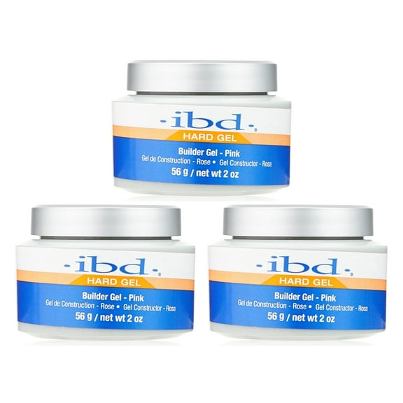 IBD Hard Gel Builder Gel - Pink - 2 oz (60412) x 3