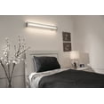 thumbnail image 4 of AFX Hayes 4-feet Satin Nickel LED Overbed Fixture, White Acrylic Shade, 4 of 4