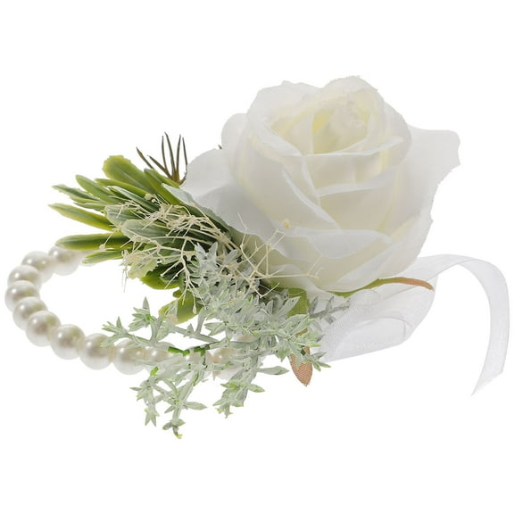 MERRYHAPY Artificial Flower Bridal Wrist Corsage Wedding Decoration Set Elegant Floral Accessory for Bridesmaids and Special Occasions
