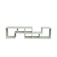 thumbnail image 3 of Double L-Shaped Tv Stand，Display Shelf,Bookcase For Home Furniture,White, 3 of 9