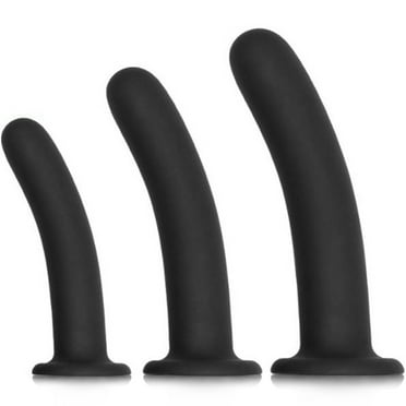 Super Large Anal Plug Trainer Kit with Strong Suction Cup, 3 Sizes Butt Plugs Training Set Adult Sex Toys for Men and Women, Waterproof