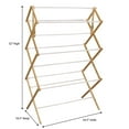 thumbnail image 2 of Household Essentials Large Folding Clothes Drying Rack, Bamboo Drying Rack, Sturdy Frame, Vinyl-Coated Dowels, 29 Feet of Drying Space, Folds for Storage, 2 of 4