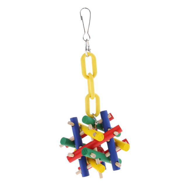 Jaula de pájaros Columpio decorativo Juguete Juguete para masticar Rompecabezas Palo de juguete jinwen Juguete del loro del pájaro del animal doméstico