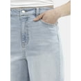 thumbnail image 4 of No Boundaries High Rise Baggy Wide Leg Jeans, 34" Inseam, Women's and Women's Plus Sizes XXS-4X, 4 of 5