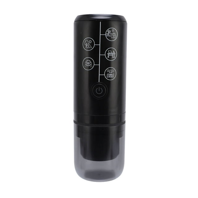 Portable Maker, 20 Bar Mini Travel Coffee Maker, Battery Powered Cordless Coffee Machine, One Key Control Capable of Making Ground Coffee or Capsules, with Polymer Li Battery