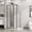 Matte Black + Aluminium Alloy + Tempered Glass + Industrial + Modern, variant on Goodyo 34" x 72" Fixed Shower Door – 3-Panel Walk-in Shower Screen with Center Mirror & Fluted Pattern, 5mm Tempered Glass, Matte Black Finish, Reversible Installation