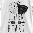 thumbnail image 2 of Girl's Pocahontas Listen Heart  Graphic Tee White Large, 2 of 4