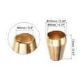 thumbnail image 2 of Uxcell 20Pack 5mm Metal Bell Stopper Conical Cord Ends Lock Fastener Stopper, Gold, 2 of 6
