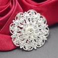 thumbnail image 3 of Elegant Alloy Brooches Set for Weddings and Events Rhinestone Pins Silver-Tinished Accessories Party 24PCS, 3 of 7