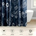 thumbnail image 3 of 4 Pcs Bathroom Sets with Shower Curtain and Rugs, Car Tractor Rooster Rustic, Bathroom Decor Kids Farm Cute Vehicle Shower Curtain Sets for Bathroom Decor, 3 of 4