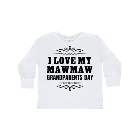 

Inktastic Grandparents Day I Love My Mawmaw Gift Toddler Boy or Toddler Girl Long Sleeve T-Shirt