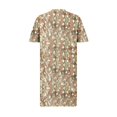 thumbnail image 4 of Nmnitkp Summer Dresses for Women 2025 Oversized Knee Length Dress Marble Print Casual Dress Short Sleeved V-neck Loose Dress Fashion Tie Dye Dress with Pockets, 4 of 5