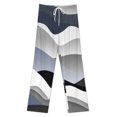 thumbnail image 3 of Gray Black White Gradient Abstract Women's Pajamas Pajama Pants Women's Sleepwear Lounge Sleep Bottoms Stretch with Pockets, 3 of 7