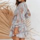 thumbnail image 5 of Vestidos estampados de encaje con volantes de manga larga con cuello en V sexy de otoño e invierno para mujer Fridja  yut5467, 5 of 5