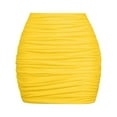 thumbnail image 4 of HXWCHs Women's Elegant High Waist Pleated Bodycon Mini Skirt for Evening Party Nightclub Outfits Yellow XXL, 4 of 4