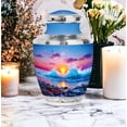 thumbnail image 4 of MUKTIVE Beach Cremation Urns for Adult Ashes Women, Large 10 Inch Blue Funeral Urns for Human Ashes Adult Man, 3 Inch keepsake Memorial Urn for Mother, Burial Urn for Human (1 Large, 4 Keepsake), 4 of 7