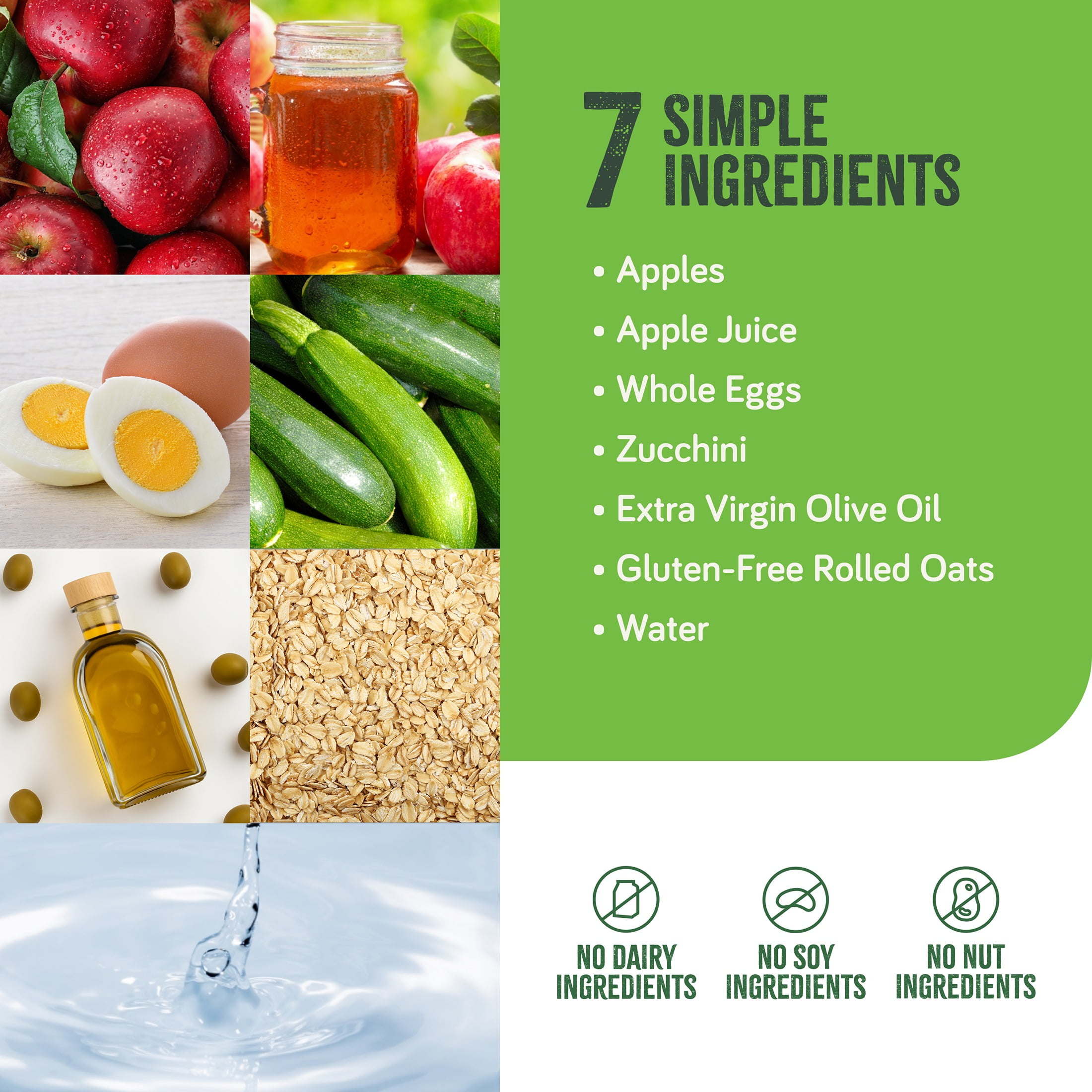 Real Food Blends Eggs, Apples & Oats - Pureed Food Meals for Tube Feeding with Protein, Vegetables & Fruits - 320 Calories for Breakfast, Lunch & Dinner - 9.4 oz (Pack of 12)