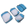 thumbnail image 4 of Bolsas de embalaje de compresión, bolsa organizadora de maleta de equipaje portátil impermeable para ropa interior, zapatos, 4 Uds. Azul, 4 of 10