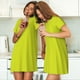 thumbnail image 4 of Fotbe Yellow Bata de Dormir para Mujer con Estampado, Camisón de Algodón de Manga Corta, Ropa de Dormir Casual, 4 of 6