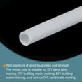 thumbnail image 3 of Uxcell 20pcs 10" Plastic Model Tube ABS Round Tube 0.2"OD White Easy Processing Architectural Model Making DIY, 3 of 5