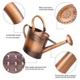 thumbnail image 2 of 1 Gallon Metal Watering Can with Removable Spout, Nice Galvanized Steel Water Can with Embossed Design for Indoor and Outdoor Plants, 2 of 3