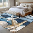 thumbnail image 4 of 6'x9' Area Rugs, Coastal Beach Indoor Outdoor Area Rug for Living Room Bedroom, Ocean Starfish Farmhouse Plank Washable Bathroom Rugs Kitchen Floor Carpet Mats Home Decor Aesthetic, 4 of 8