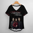 thumbnail image 6 of Vampire Diaries Women's Shirt V-Neck Breathable Short-Sleeve T-Shirt Casual Fashion Tee Soft & Trendy Blouse XL, 6 of 8