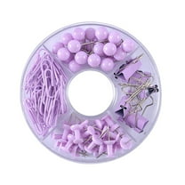 Wovilon Supplies Office Supplies For Women, Paper Clips, Binder Clips And Push Pins Set, Paperclips Thumb Tacks And Home Desk Supplies, Desk Organized